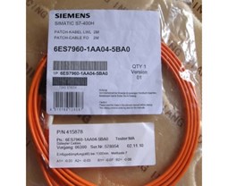 SIEMENS SIMATIC S7-400H, PATCH CABLE FO 2M FOR SYNC-MODULE: 6ES7960-1AA04-5BA0